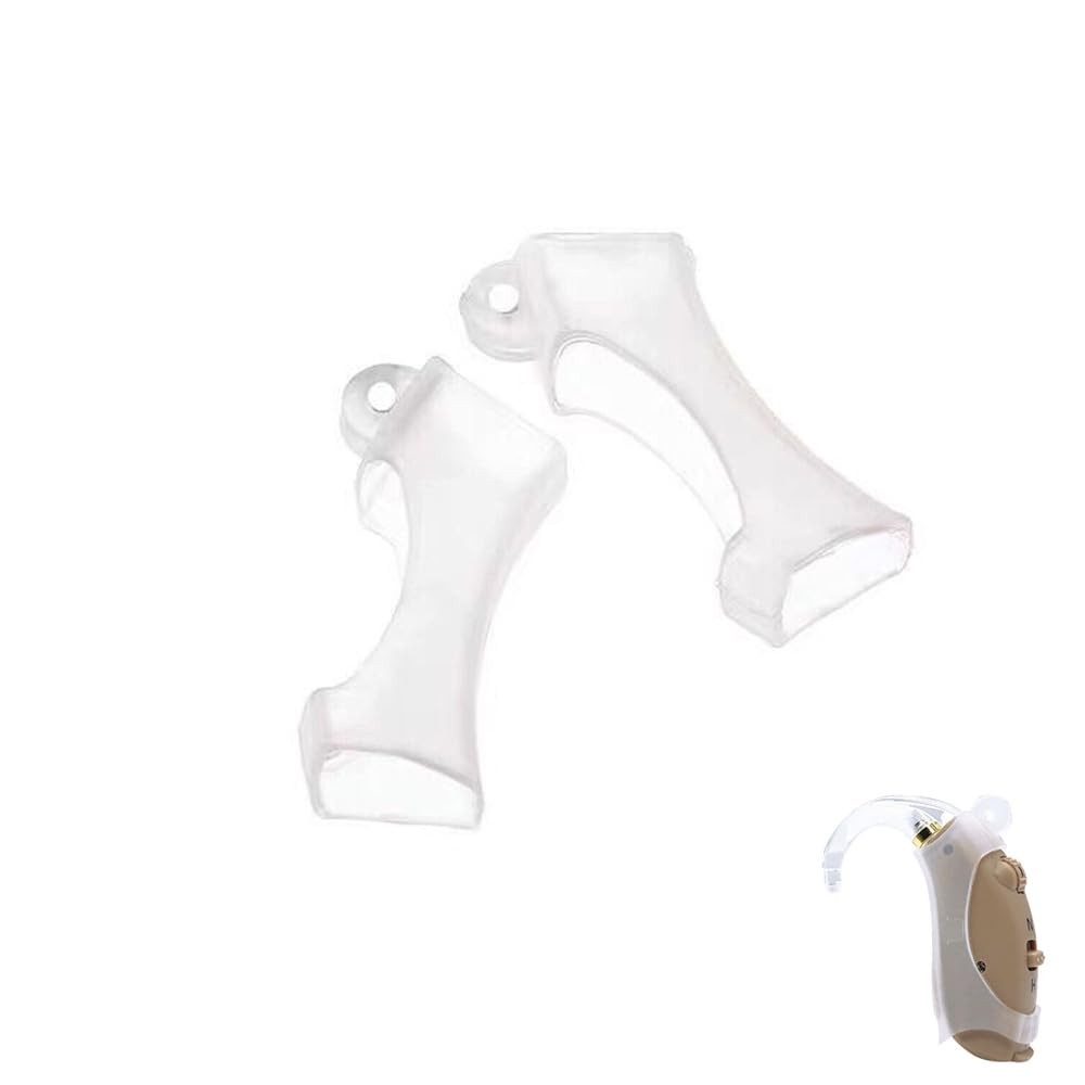 DeaHea 2 Pack Hearing Aids Protectors Covers Dust Sweat Silicone Transparent