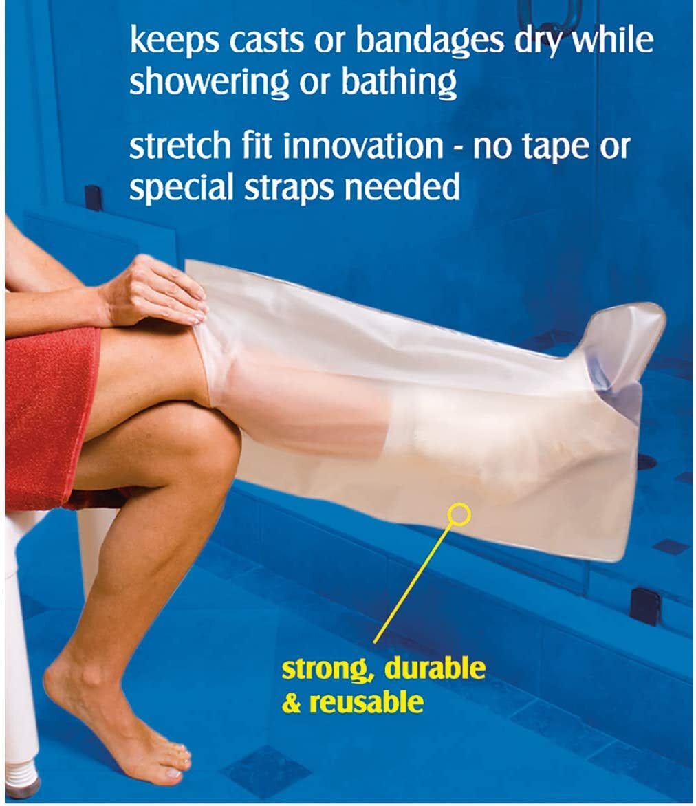 Carex EZ Stretch Cast Protector Leg Latex Free Fits Most Adult & Children 24 In