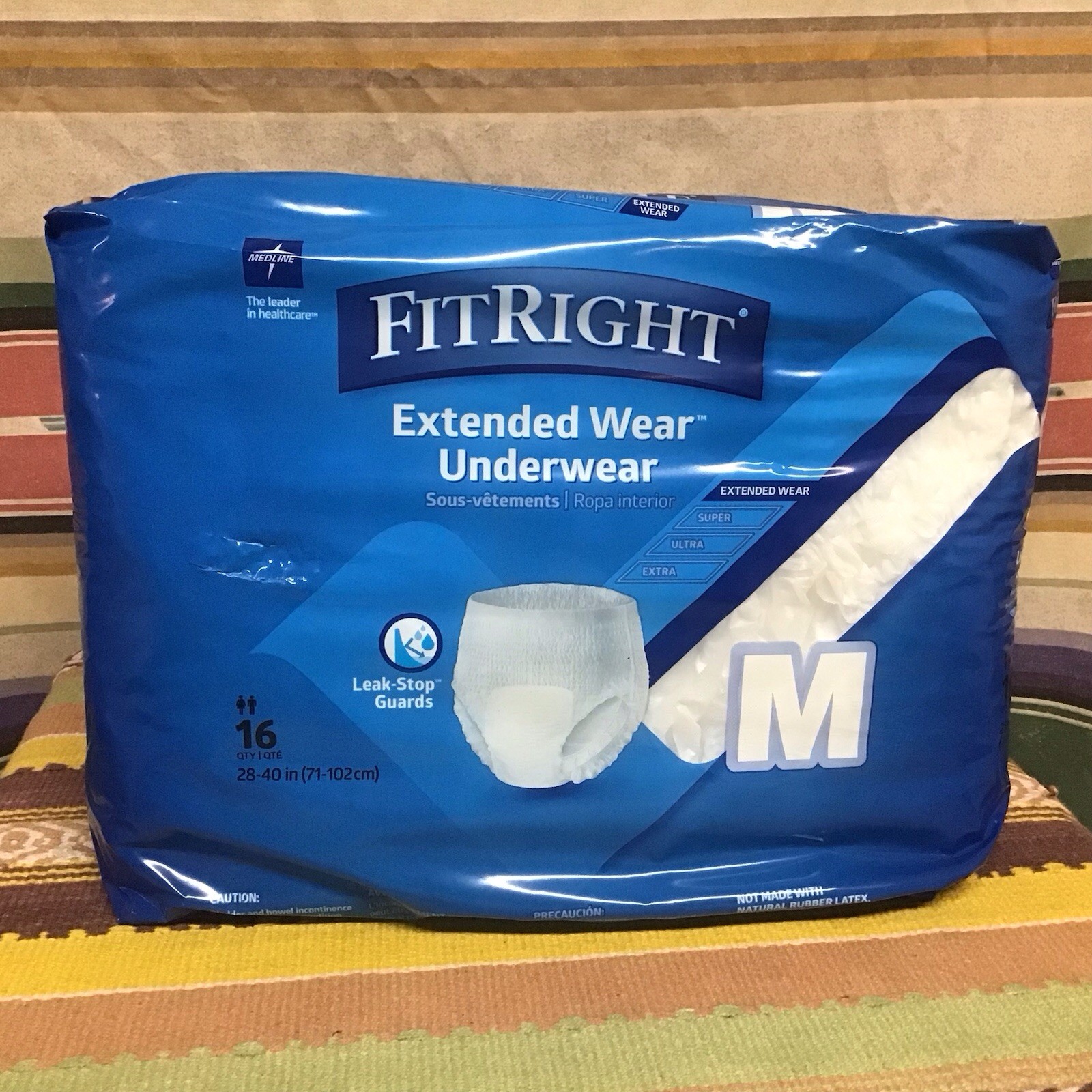 HUGE LOT 64UNOPENED BAGS 4×20 MEDLINE extended wear UNDERWEAR SIZE MEDIUM 28-40″