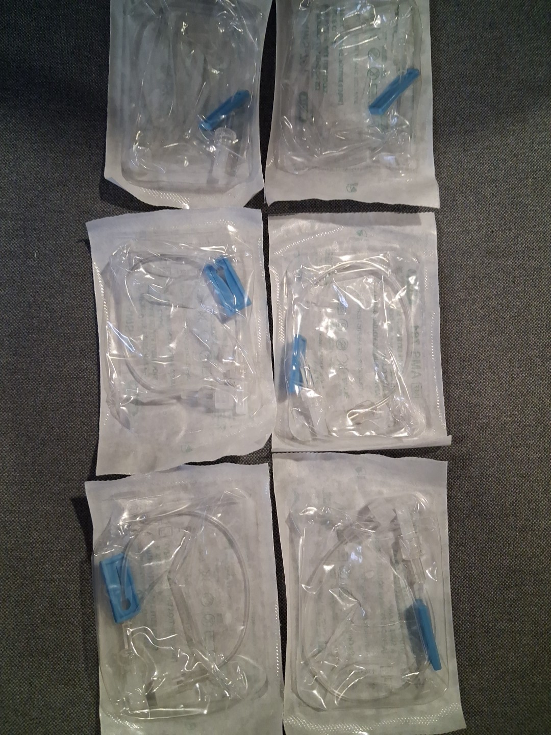 VYGON 7″ extension set with male/female luer locks & slide clamp 6 pack sealed