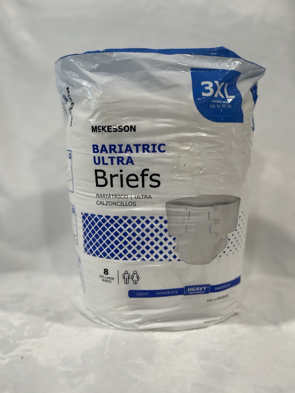 McKesson Bariatric Ultra Briefs 3XL Heavy Absorbency Adult Diapers 8 Count