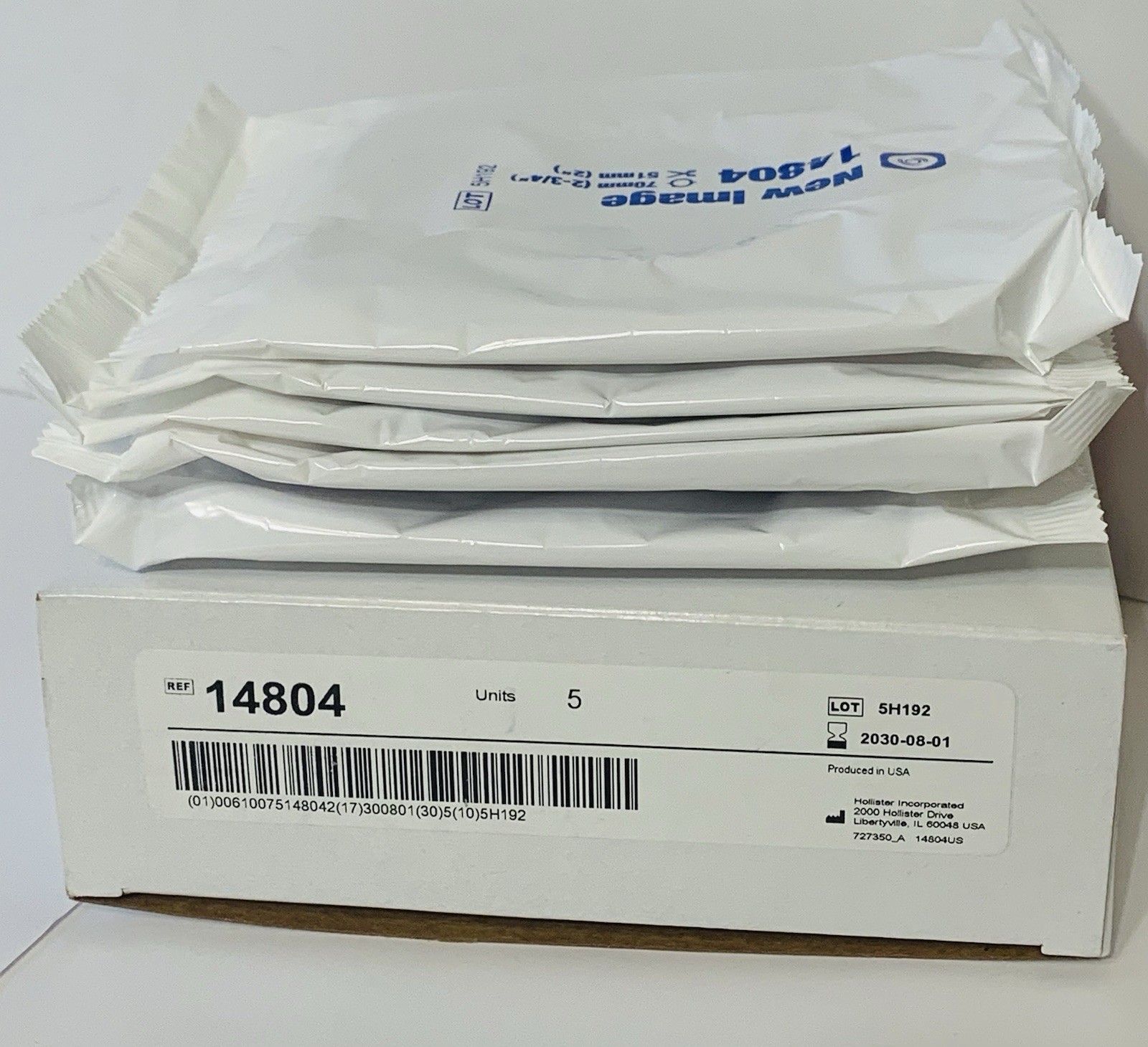 10 Hollister 14804 New Image CONVEX Ostomy Barrier Pack 10 Barriers, Exp2030