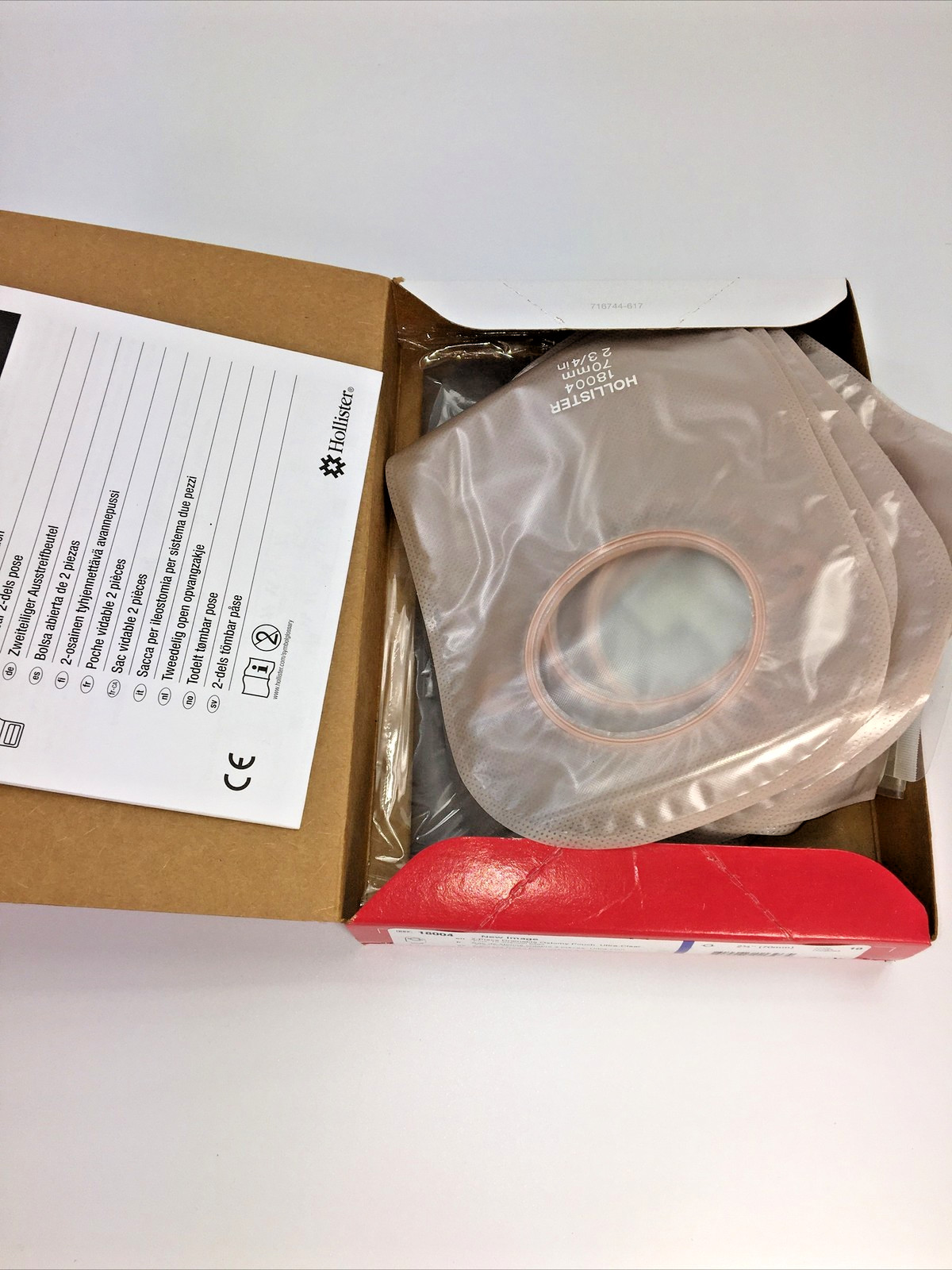 10 Hollister 18004 Transparent Pouches 2¾” Flange Expires 2028
