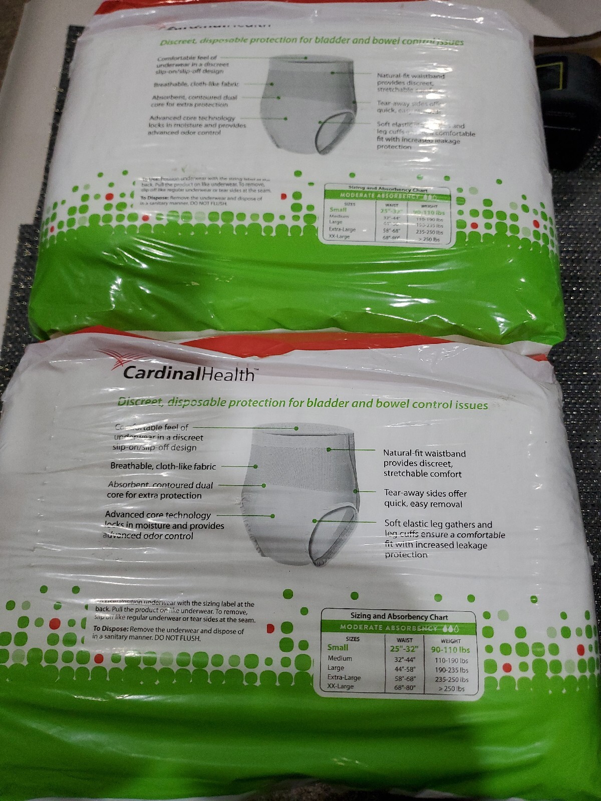 Cardinal Health Adult Protective Underwear Size Small Moderate 20 Count x 2