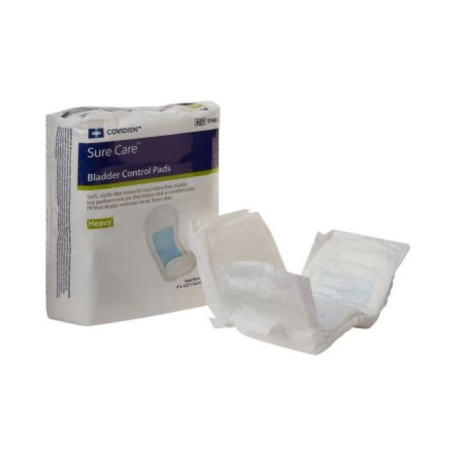 Sure Care Bladder Control Pad, Adult, Unisex, 12.5 Inch Length, 96 Count, 1140A