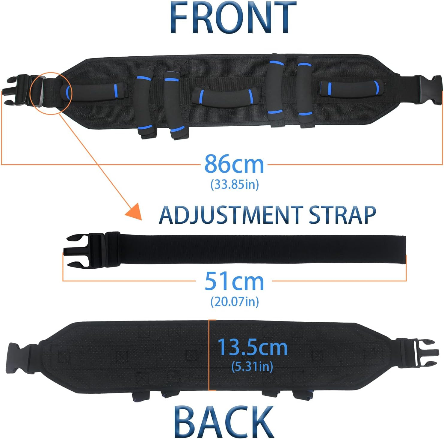 Gait Belt, Gait Belts for Seniors, Gate Belts Medical for Elderly, Gait Belt wit
