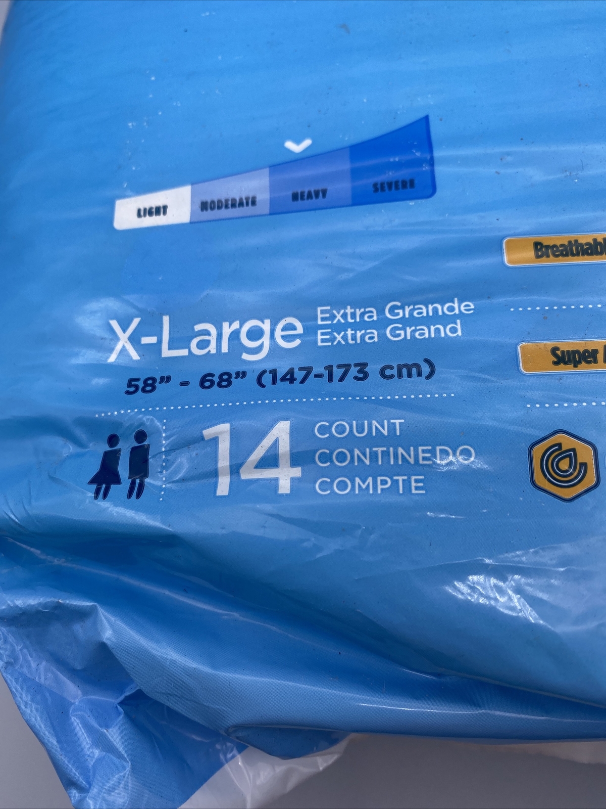 Attends Advanced Disposable Underwear Size XL (3 Packs of 14 Each Total of 42