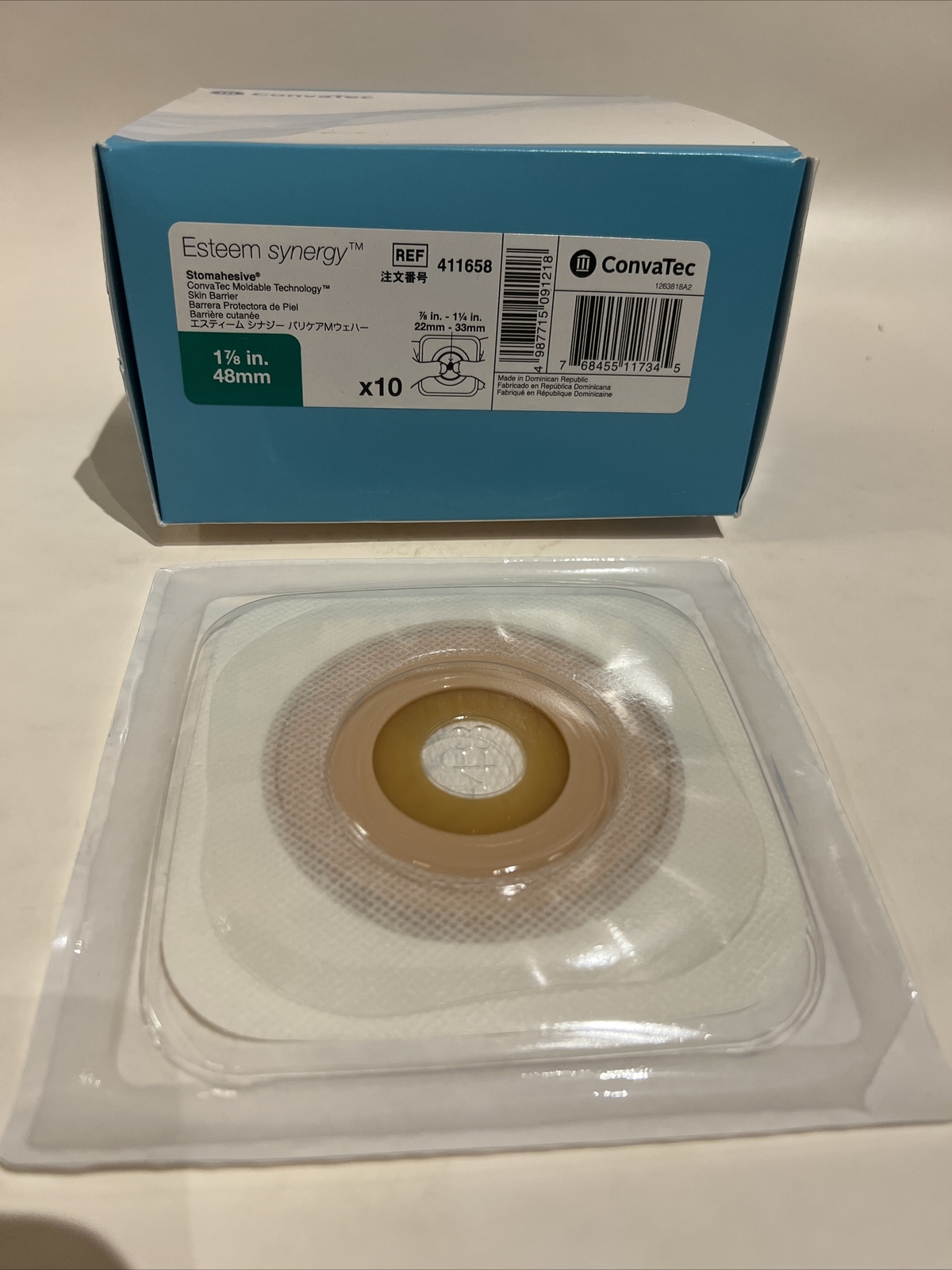 10 CONVATEC 411658 NEW Esteem Flat Moldable Skin Barriers 1-7/8″ LOT OF 10 BOXES