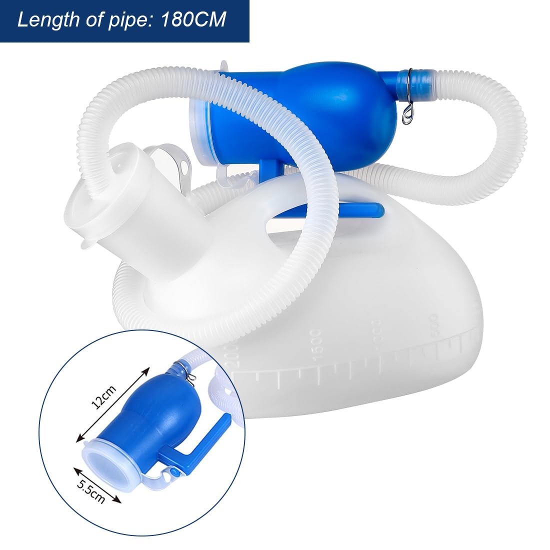 Men Urinal Bottle Portable Toilet Male Pee Reusable Urine L, White