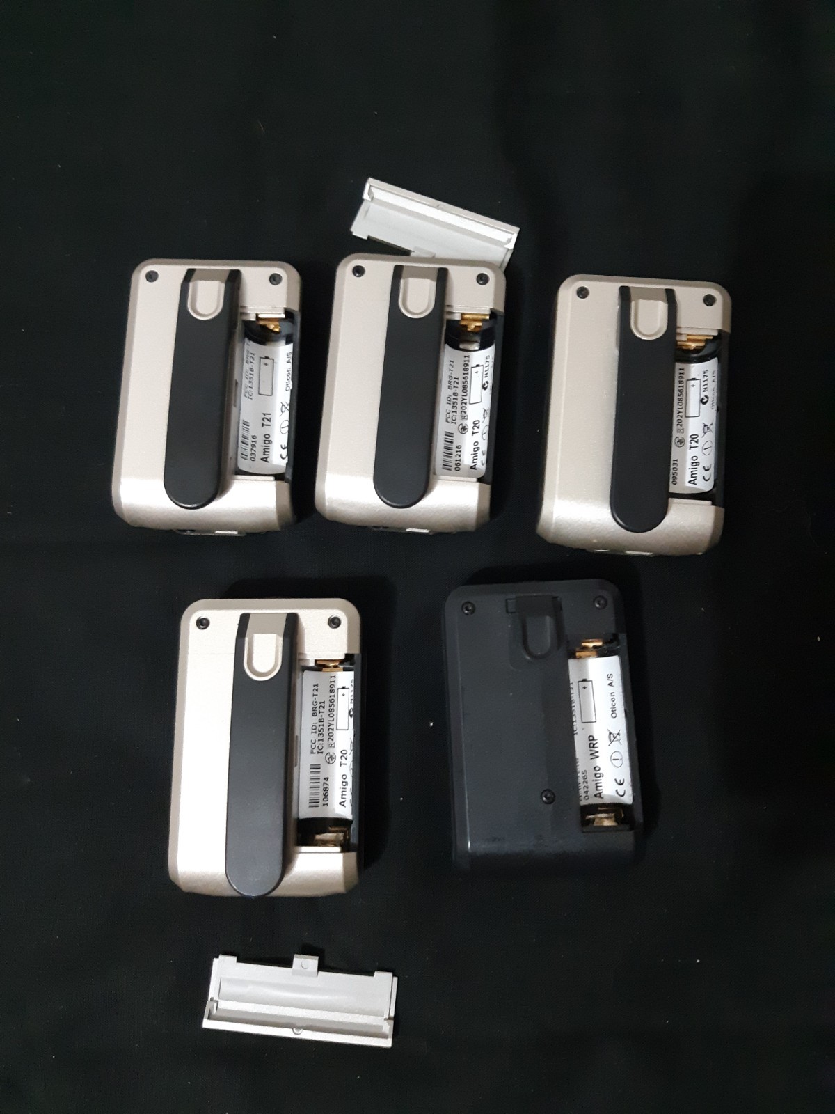 Oticon Amigo T20 Lot Of 5 Devices For Parts Untested
