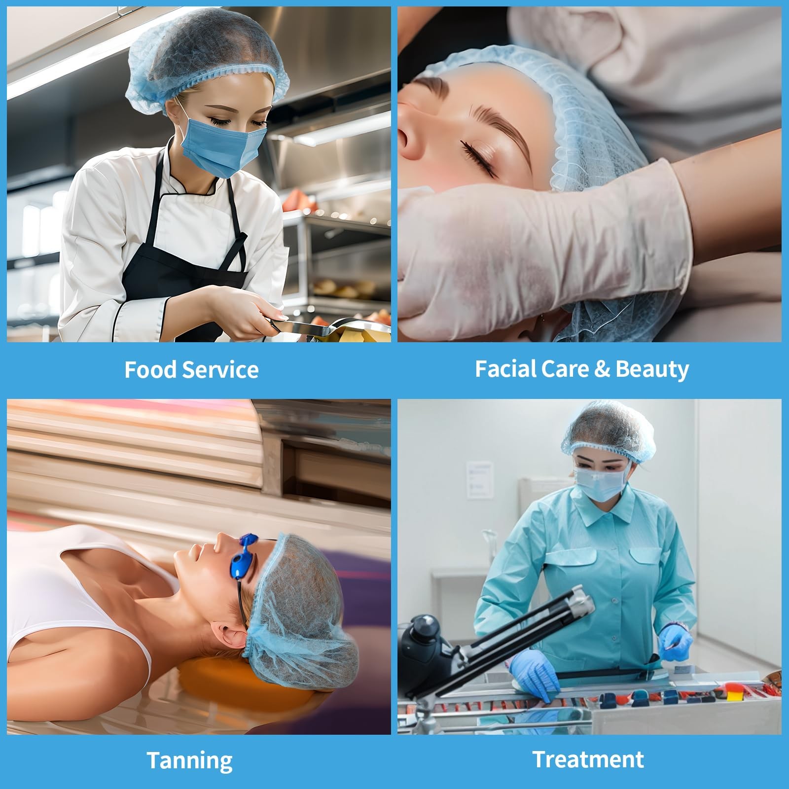 Hair Nets for Food Service Workers, 50PCS Hair Net, Hairnets for Foodservice