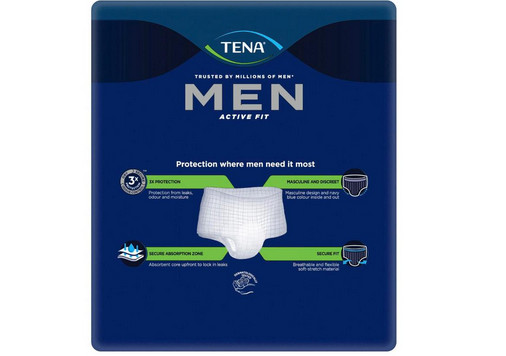 Tena Men ACTIVE FIT PLUS PANTS Maxi Level SM/MED 75-105cm NINE PACK Masculine*