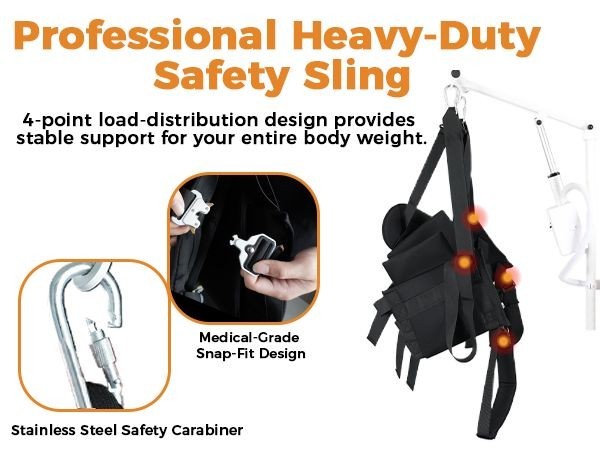 RMS 35 Inch Long Leg Lifter – Durable & Rigid Hand Strap & Foot Loop – Ideal Mob