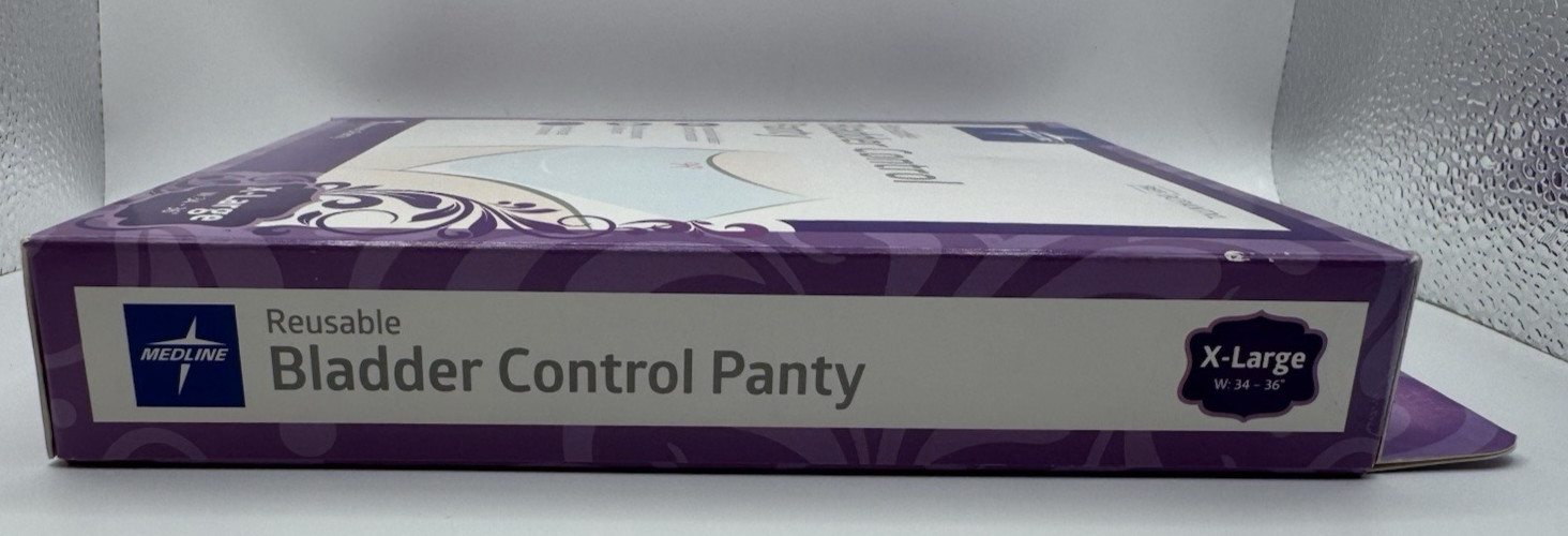 New Medline Reusable Bladder Control Panty White X-Large 34-36″ Waist BCPANTXL