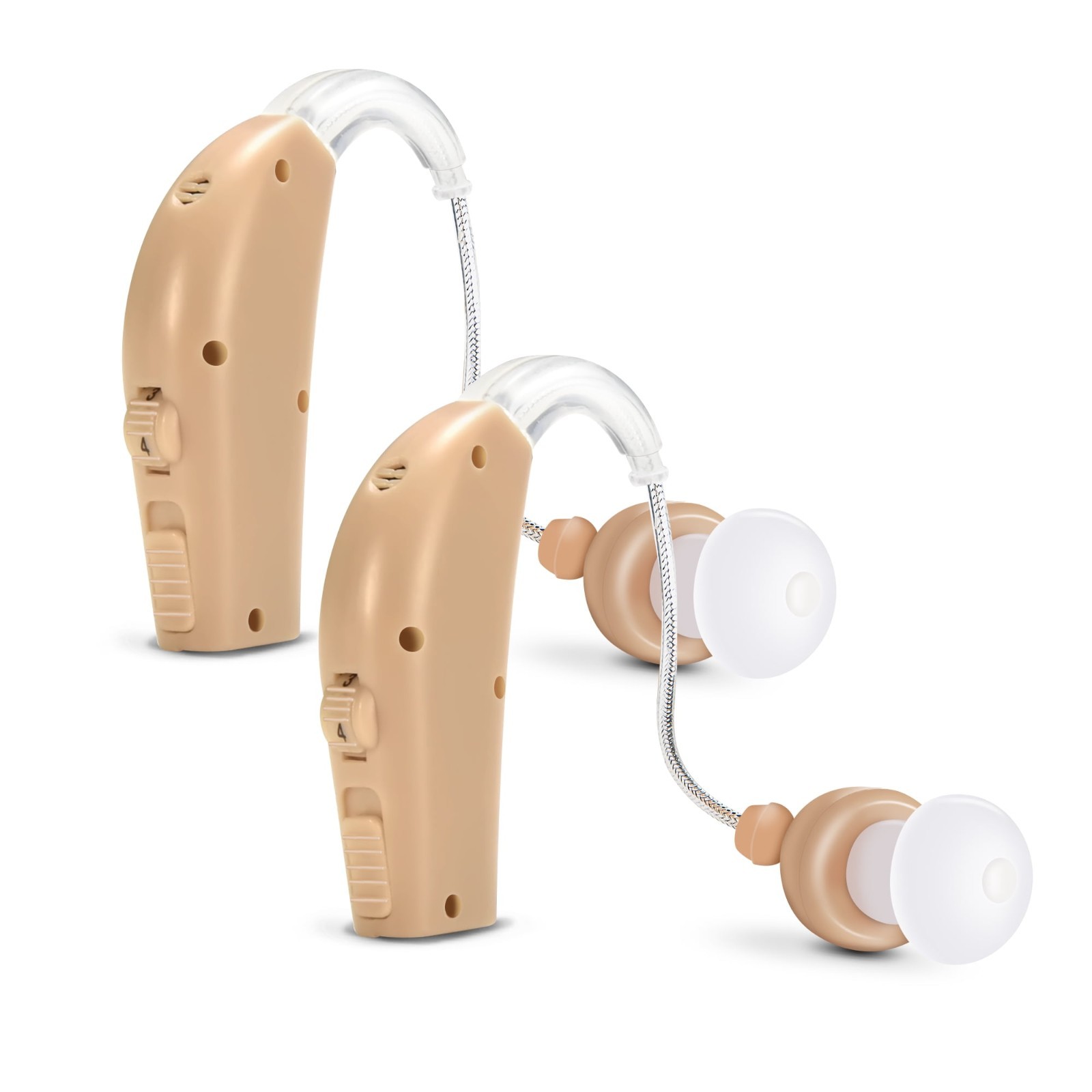 MSA Pro 2-Pack Personal Sound Amplifier Portable Adjustable Volume Beige