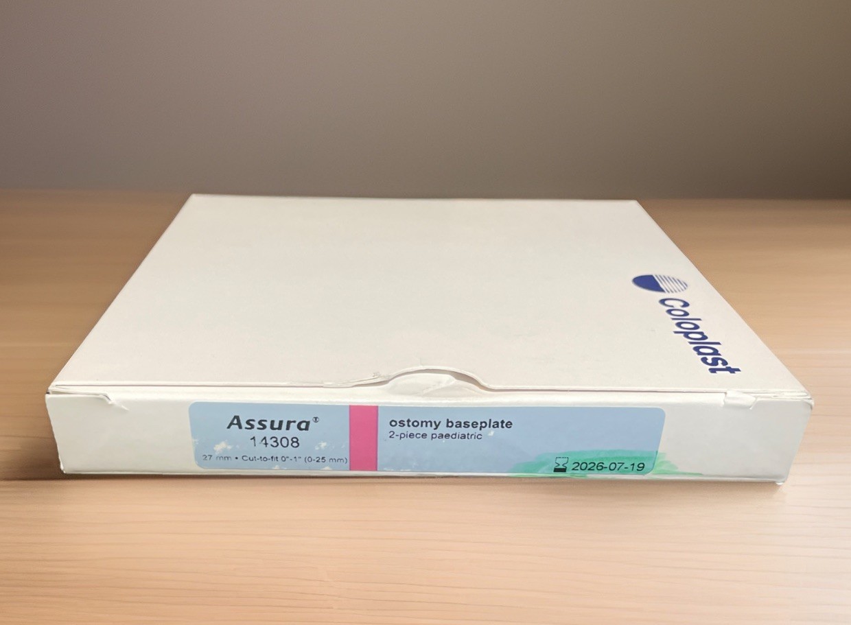 Coloplast Assura Pediatric Flat Ostomy Barrier, Trim to fit up to 17 mm 14308
