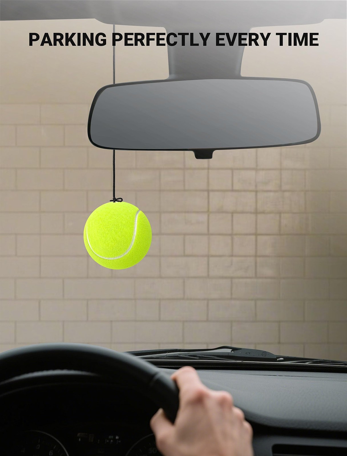 2-Packs Tennis Ball Garage Parking Aid with Non-Elastic String, Precise Garage C