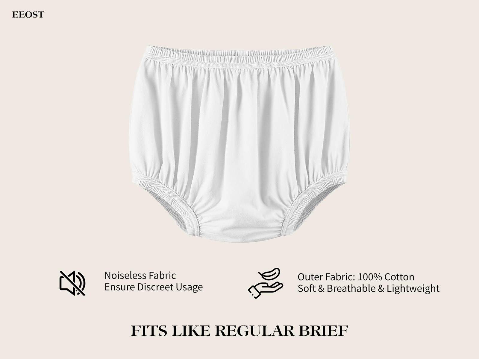 Adult Diaper Cover Noiseless Leak-Protection Waterproof Rubber Plastic Pants