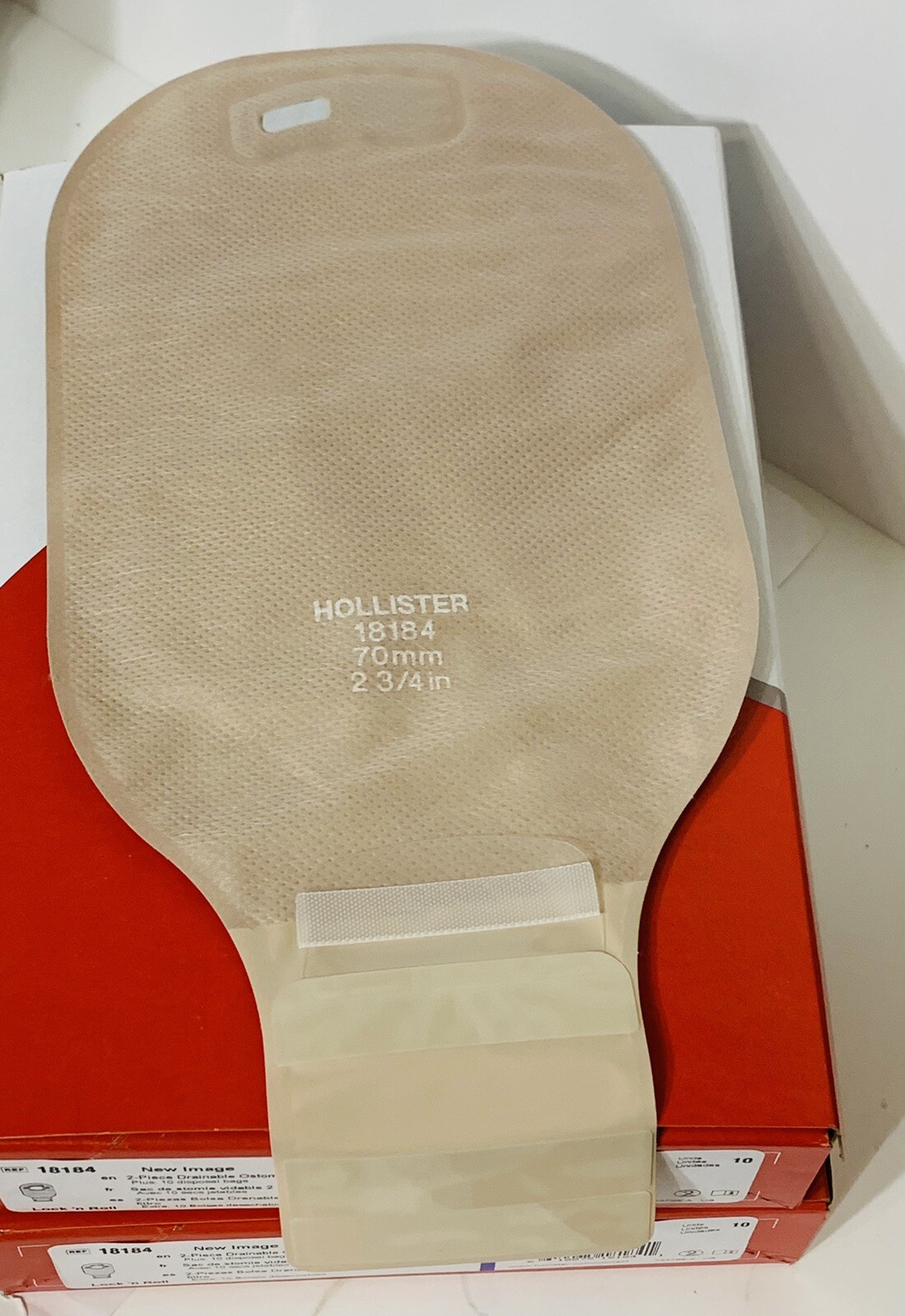 Hollister 18184 New Image 2-Pc Drainable Ostomy Pouch 2 3/4″ 2BX/10EA Exp 2030