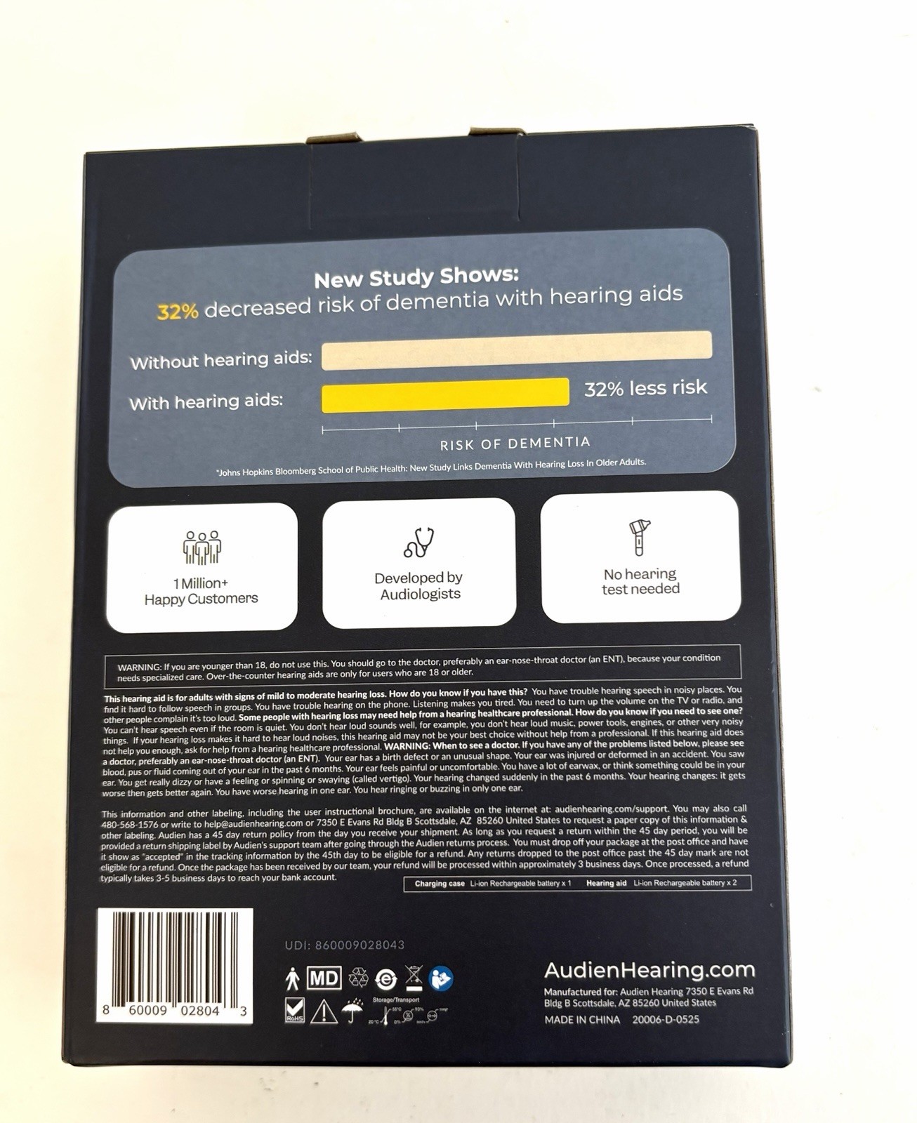 Audien Atom Pro 2 Rechargeable Hearing Aids NEW SEALED 1 Pair