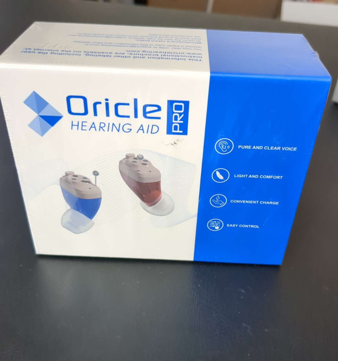 Oracle PRO Hearing Aids 16 Channel With Case Light Comfort Pure Voice New SEALED