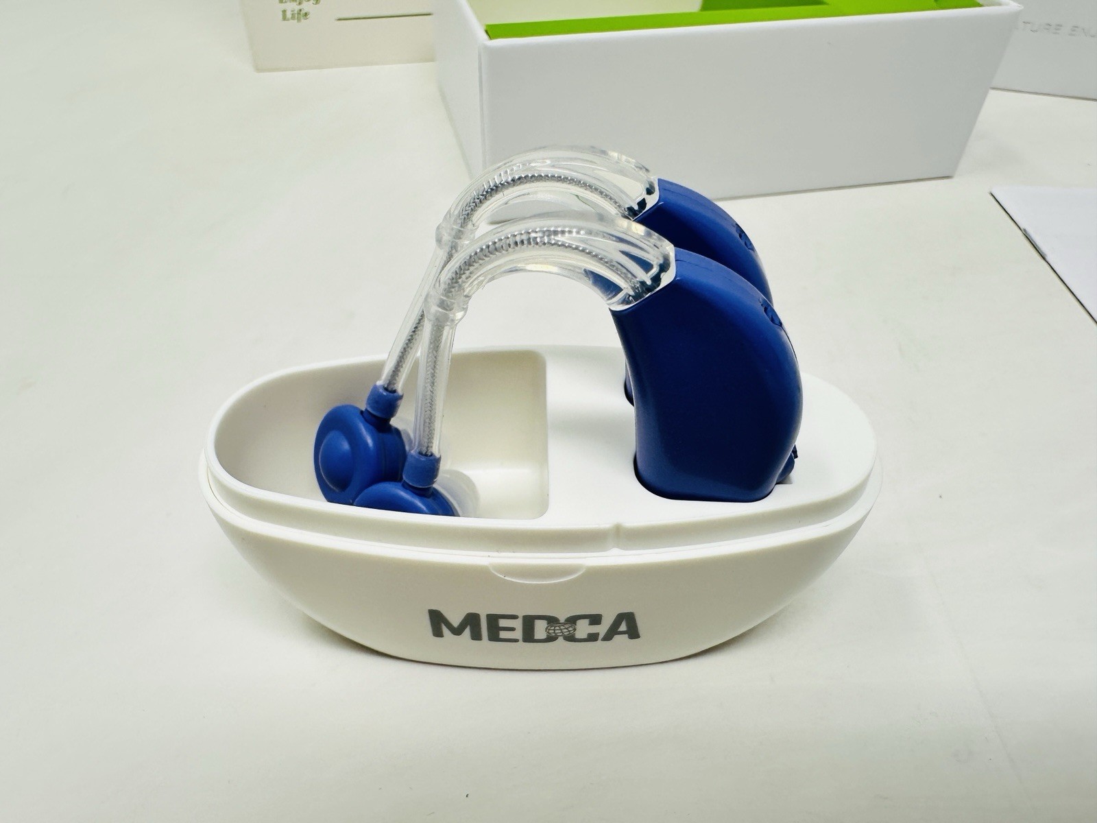 MEDCA Rechargeable Digital OTC Hearing Aid Sound Amplifier – Purple – NEW