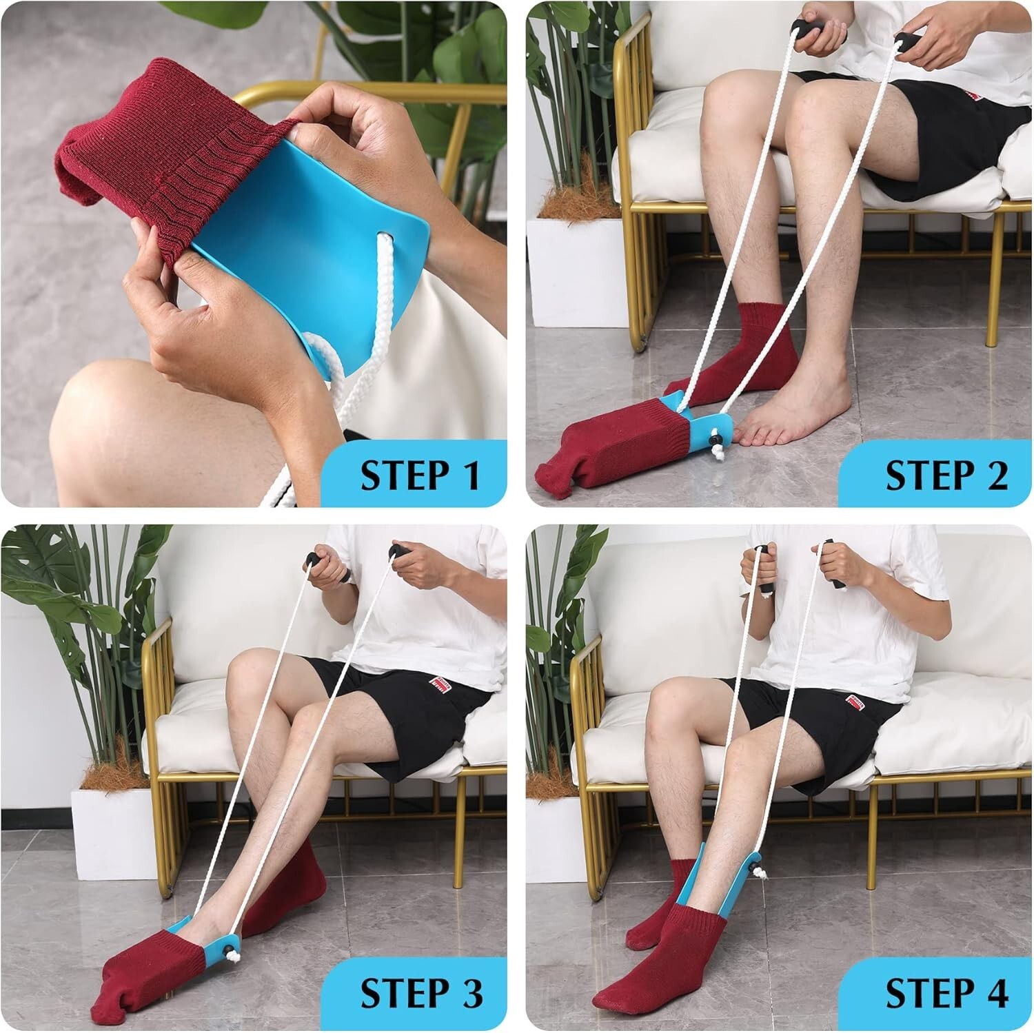 Sock Aid Stocking Aid Foot Socks Putting Assist Disability Dressing Helper Tool
