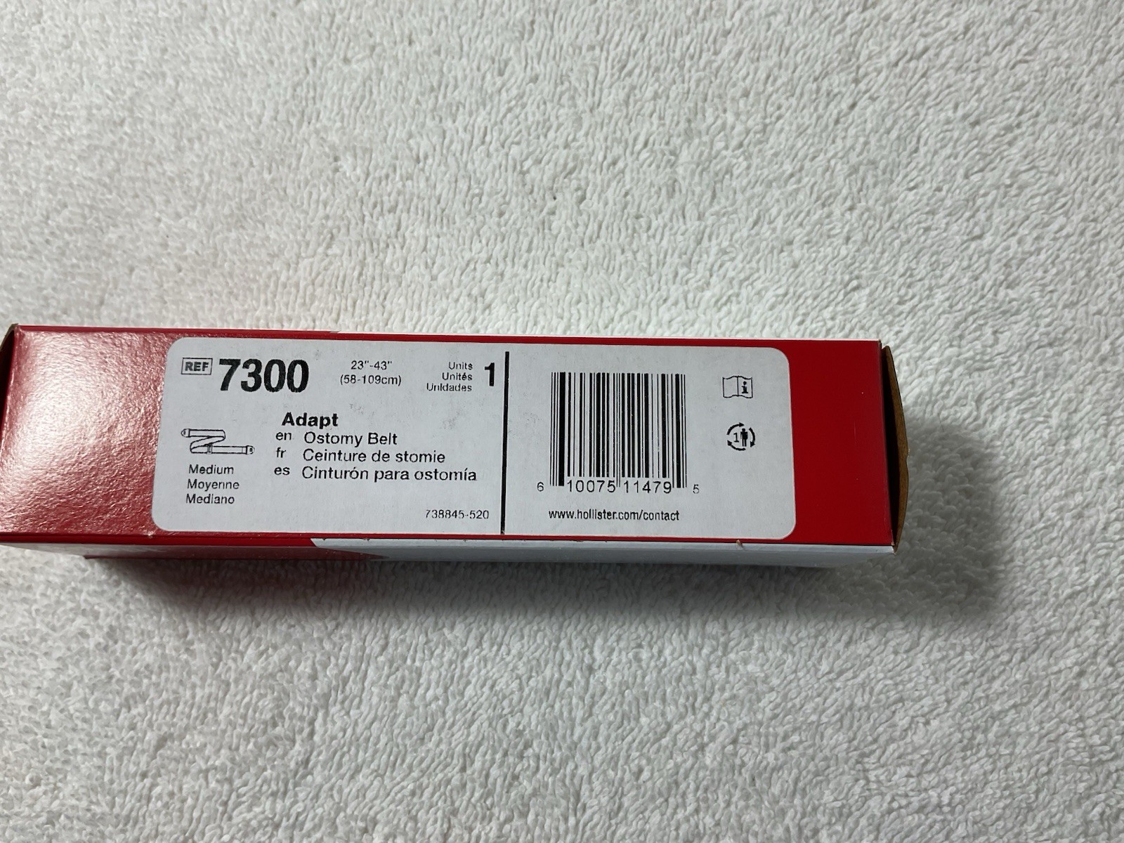 Hollister Adapt Ostomy Belt 7300 Medium 23-43”