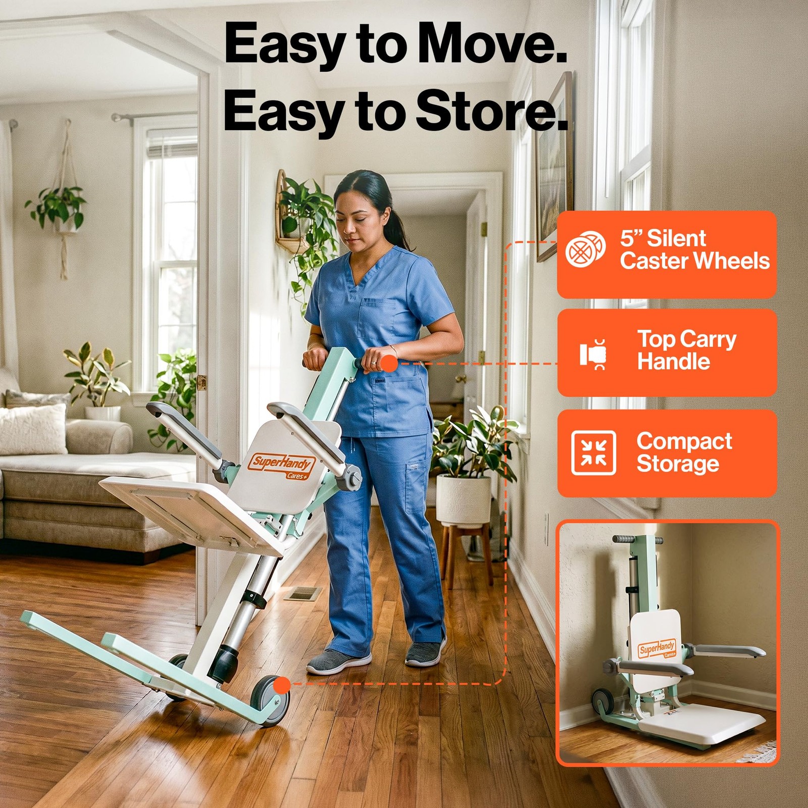 SuperHandy GoRise FC Electric Floor to Chair Lift for Seniors and People with…