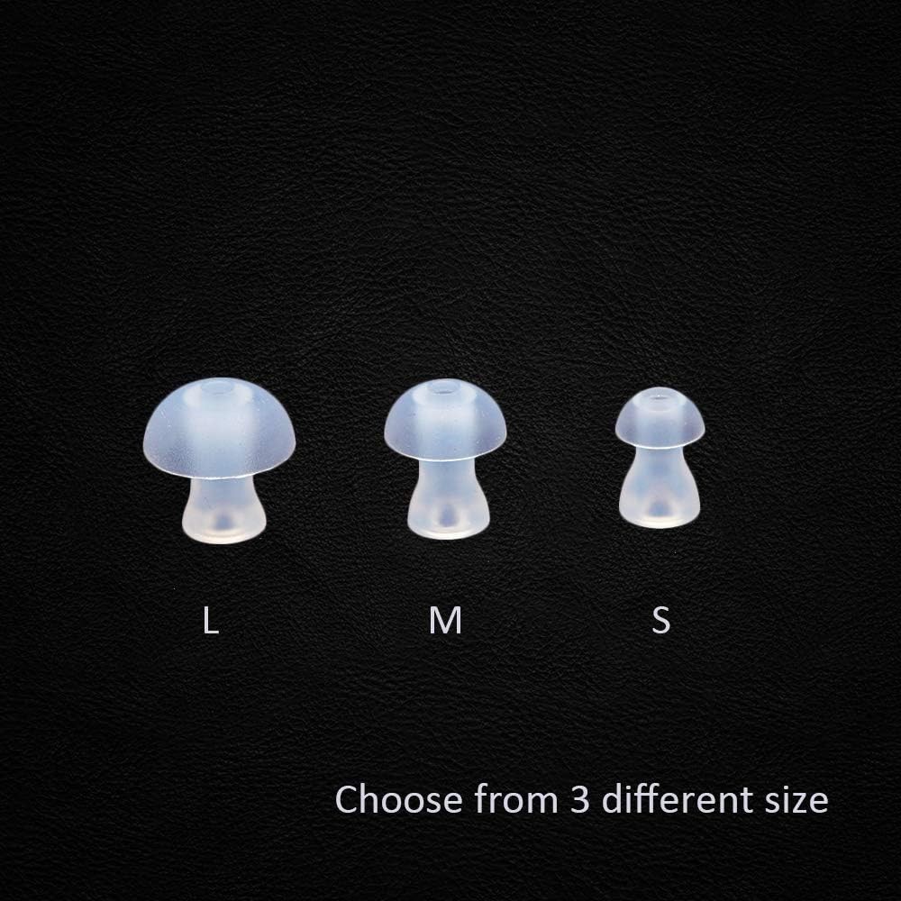 Clear Silicone Earplug Domes for Hearing Aids – 6 Replacement Tips Included