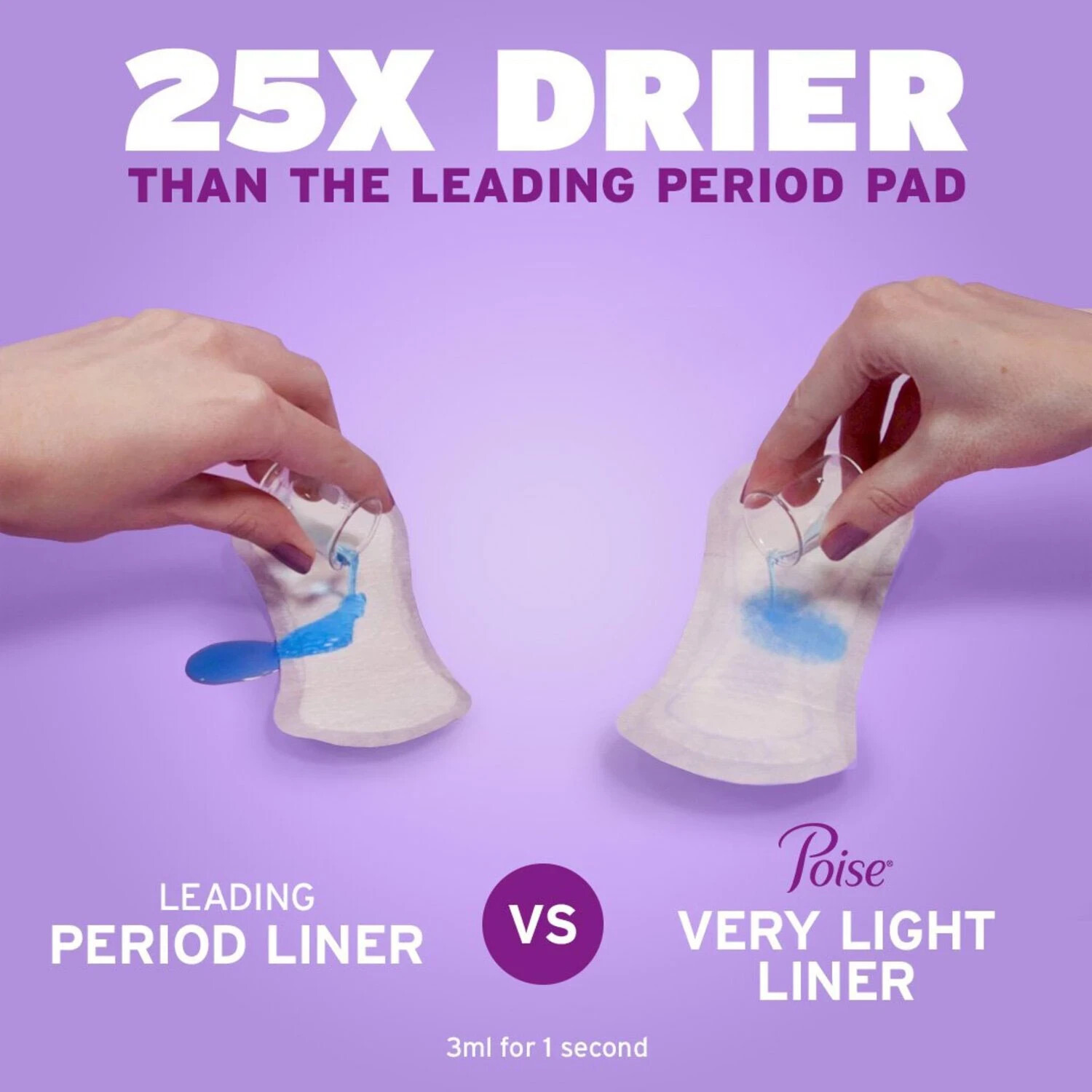 Poise Daily Liners, Very Light Absorbency, Long – 132 Count