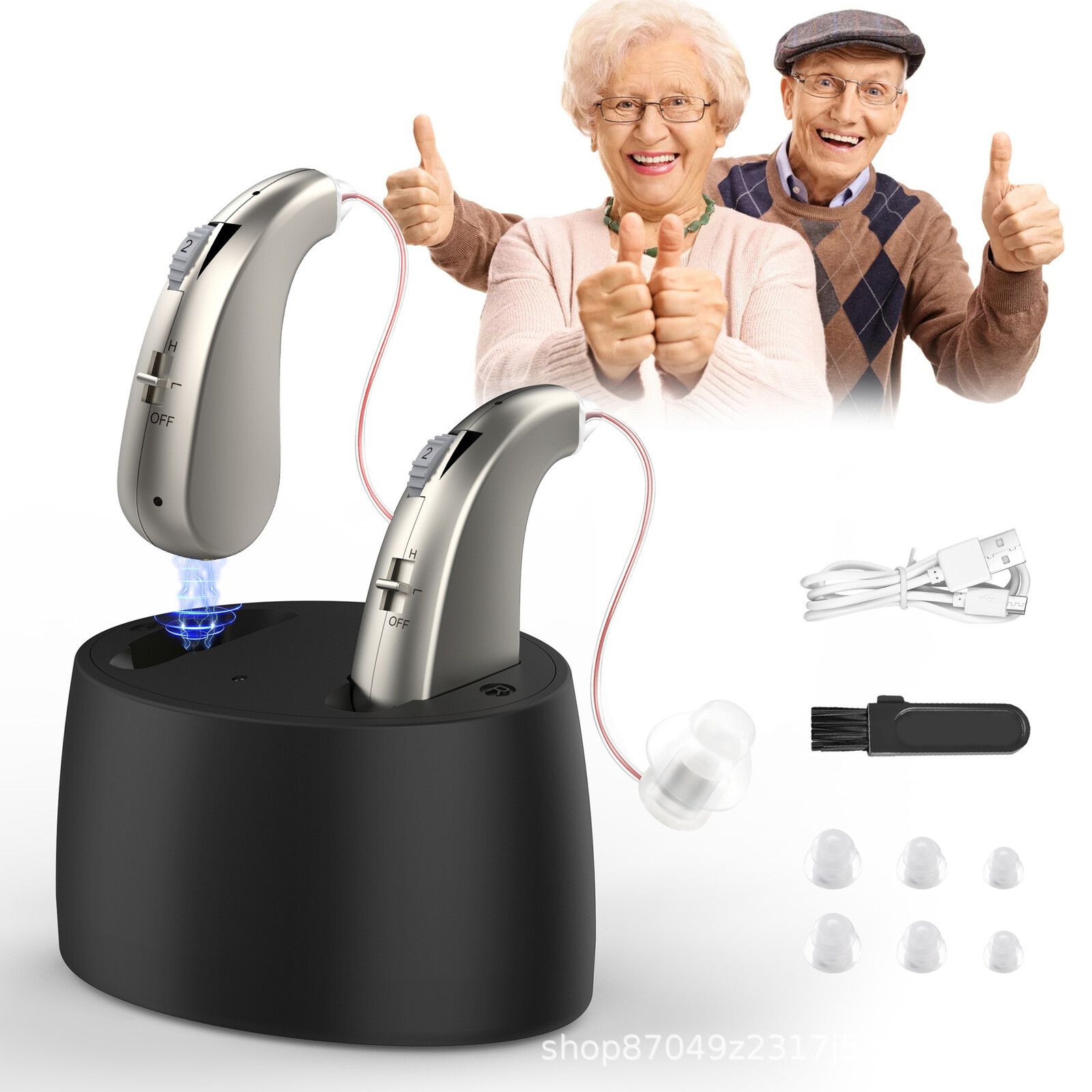Hearing aid with advanced comfort and noise reduction, ultra-long battery life