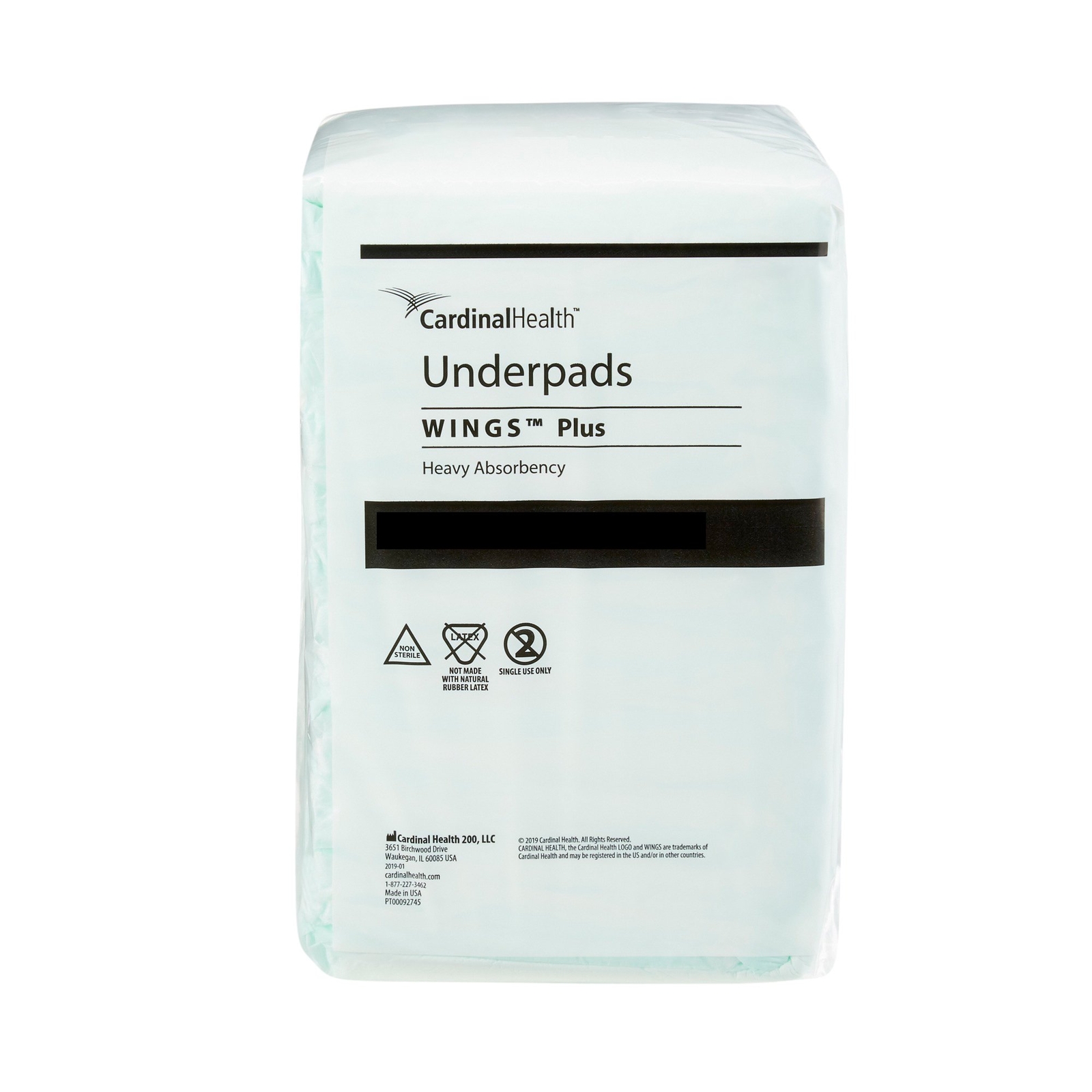 Cardinal Health Underpads Wings Plus 36″ x 36″ PK of 12
