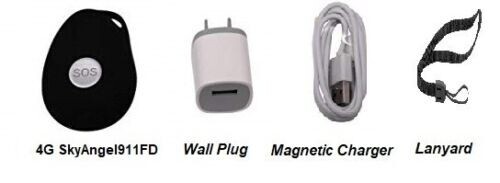 SkyAngel 4G Mobile NO MONTHLY FEES 4G 2-Way Voice Fall Detection Pink SOS Alert