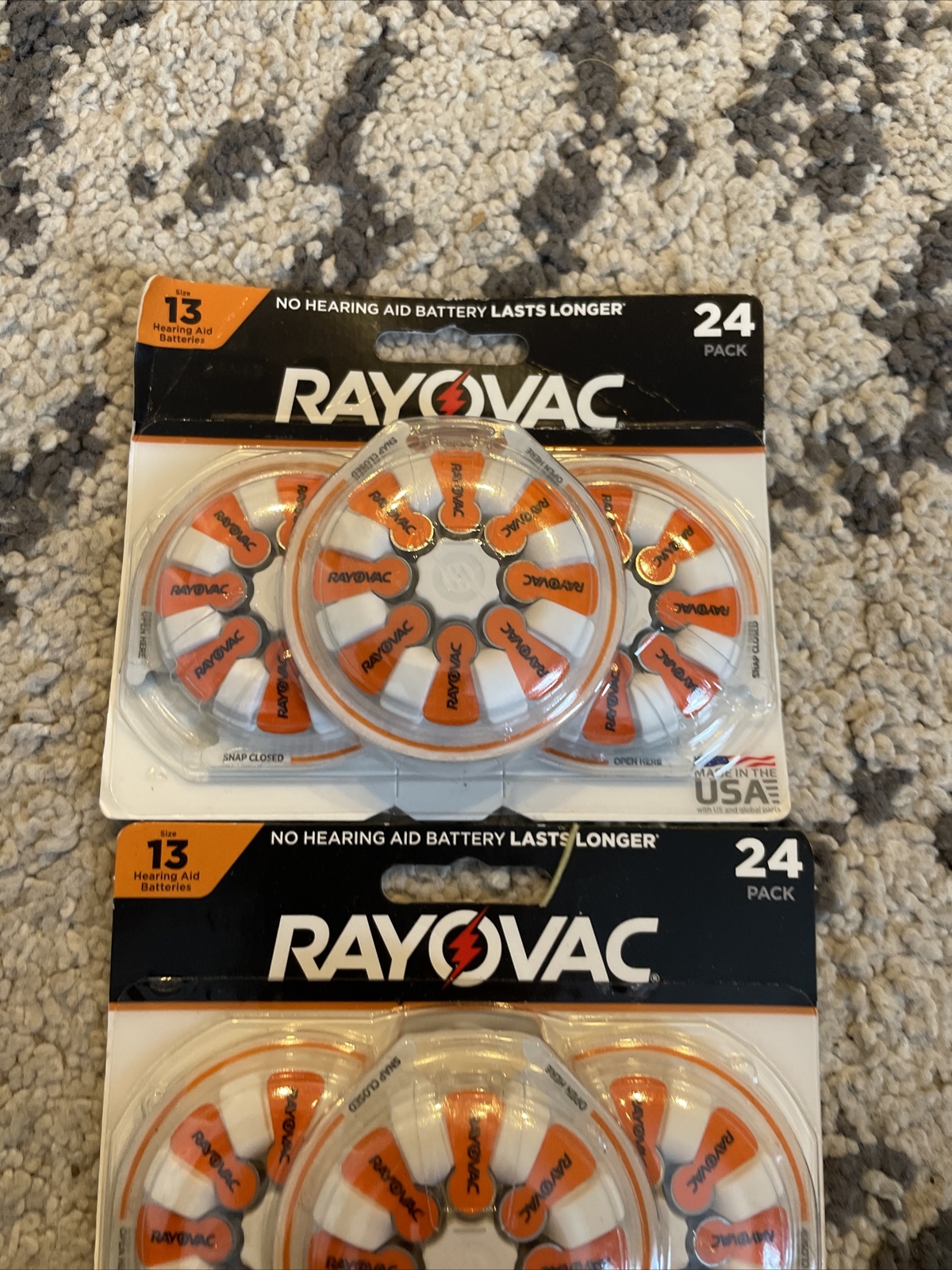 Rayovac Size 13 Hearing Aid Battery – 24pk X2- Exp 2025