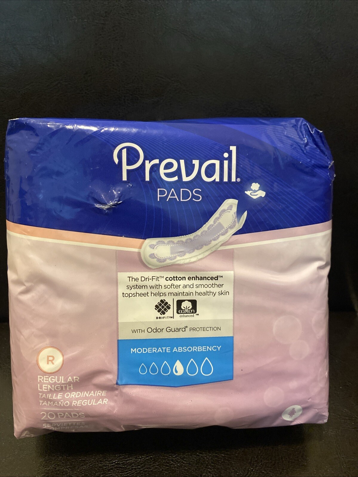 Prevail Daily Liners Pad-bladder control moderate absorbency Regular Length Pads