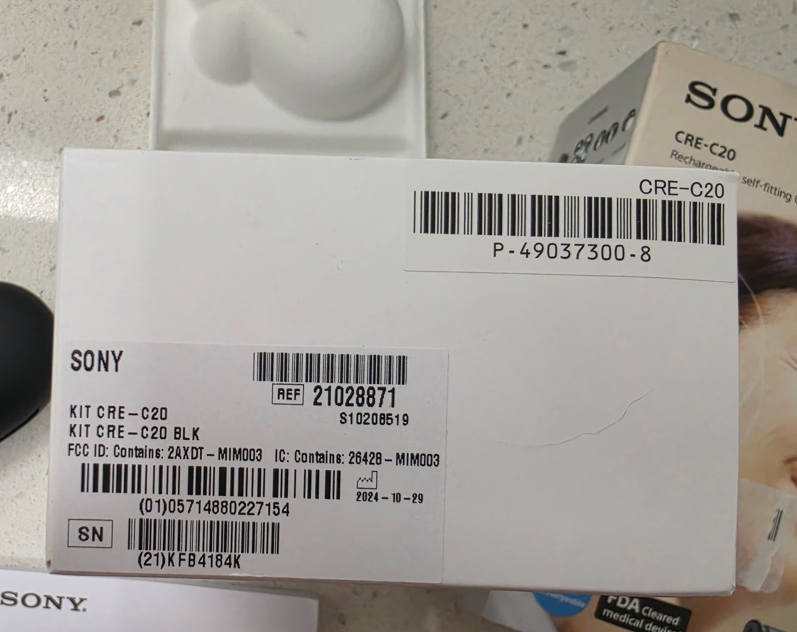 Sony CRE-C20 Self-Fitting OTC Hearing Aids for Mild to Moderate Hearing Loss