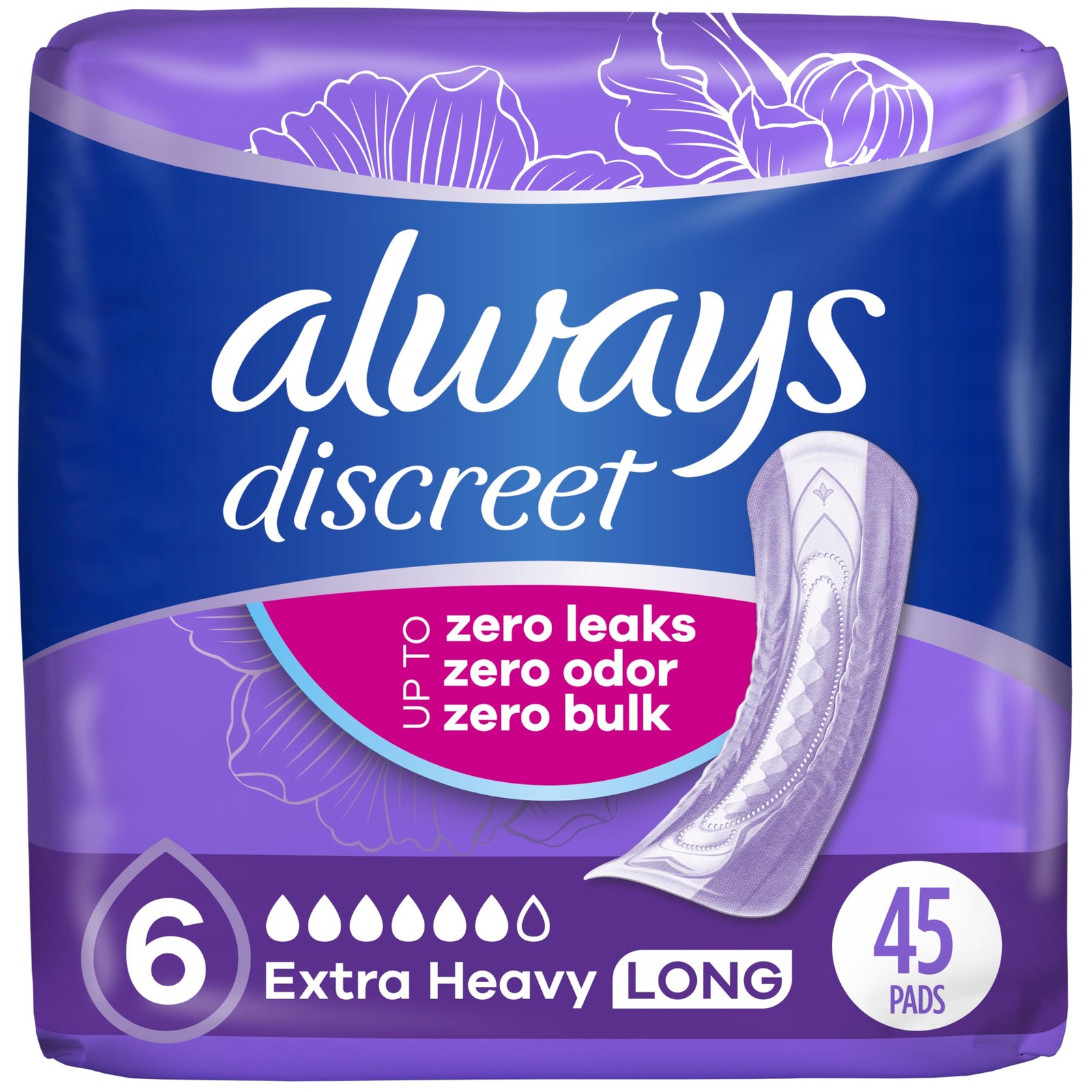 Adult Incontinence Pads for Women, Extra Heavy Absorbency, Long Length, Postpart