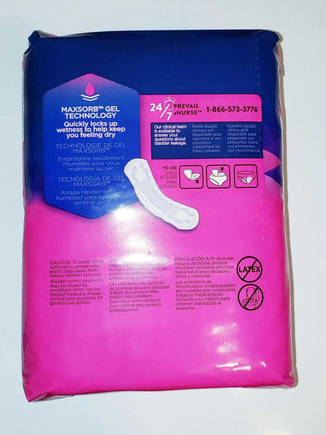 Prevail Bladder Control Pad, 11 Inch, Moderate Absorbency, BC-013 – Pack of 16