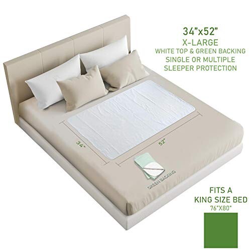 Premium Quality Bed Pad, Quilted, Waterproof, Reusable and Washable , 34″ X 52″
