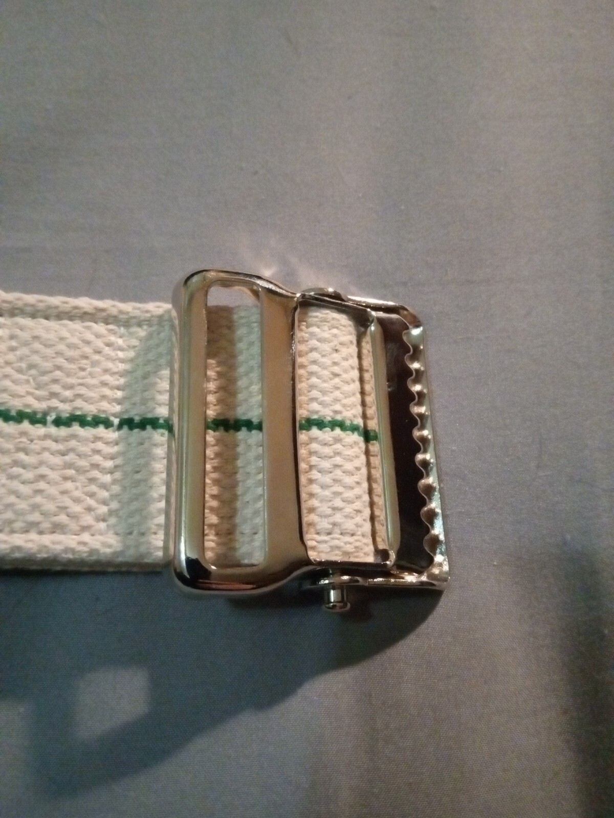 Posey Medical Gait Belt Woven With Green Stripe Perfect Unused Made In Mexico