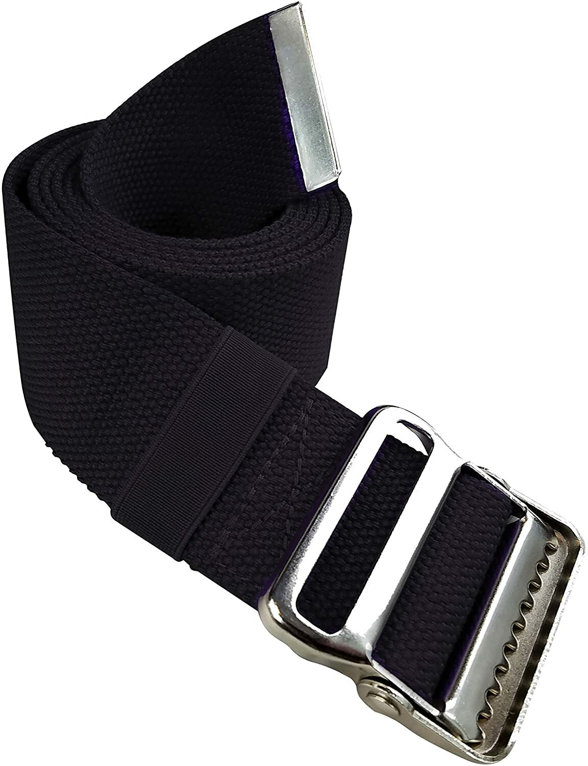 Gait Belt for Patient Transfer & Walking with Metal Buckle LiftAid Black
