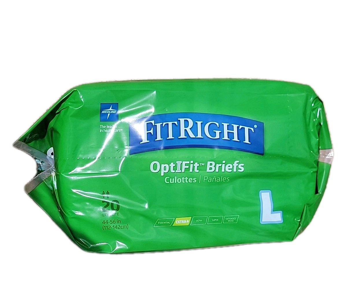 Fit Rite Optifit Disposable Briefs Ultra Size Large Adult New 20 Count