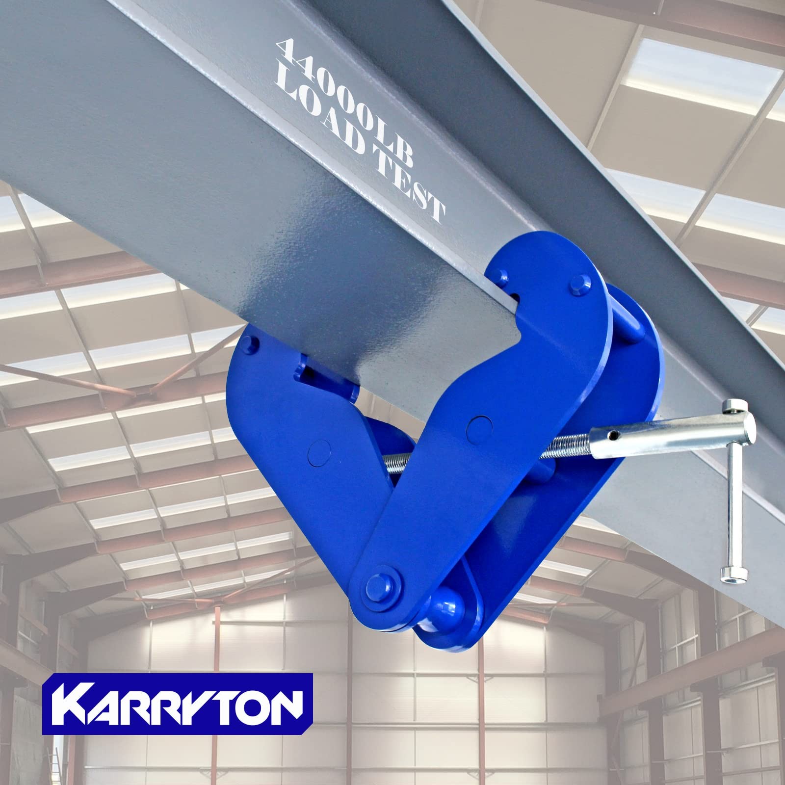 KARRYTON Beam Clamp 11000LB/5Ton,for Lifting & Rigging, 5T-1PC, Blue
