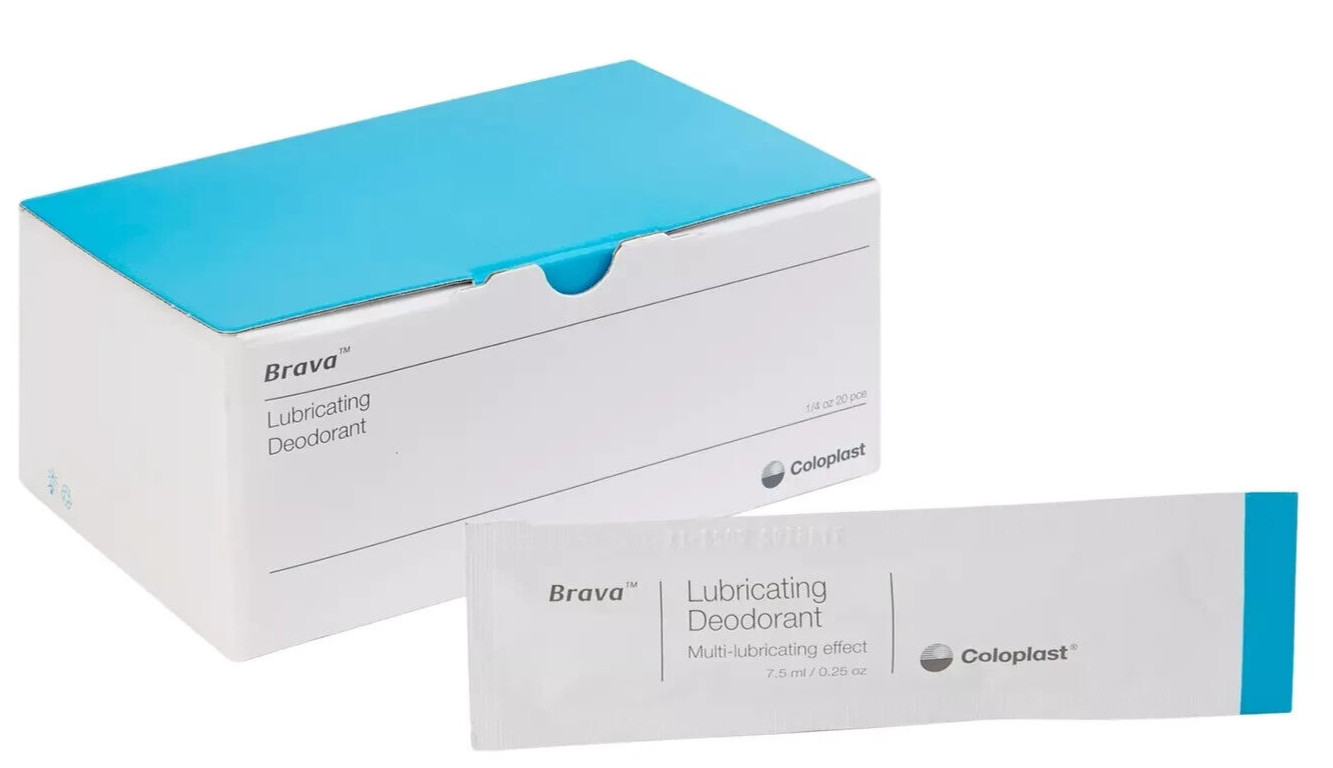 12060 Brava Lubricating Deodorant 0.27 oz. Packet 20 Ct