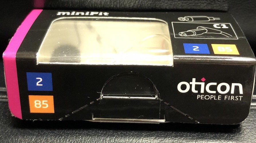 Oticon Minifit Hearing Aid Speaker. Medium Power 85dB. Left Ear, Size 2 Receiver