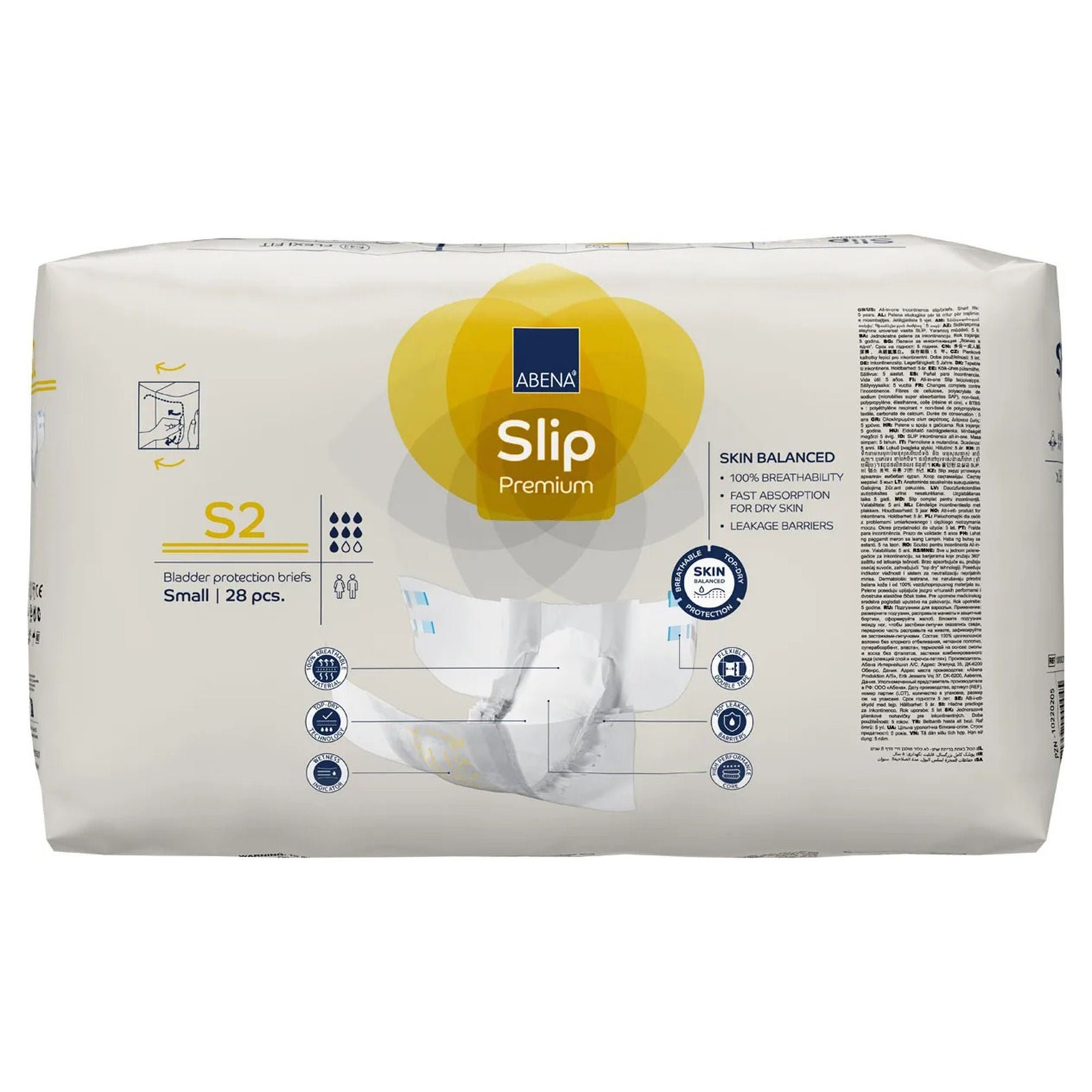 Abena Slip Premium S2 Incontinence Brief S 1000021281 56 Ct