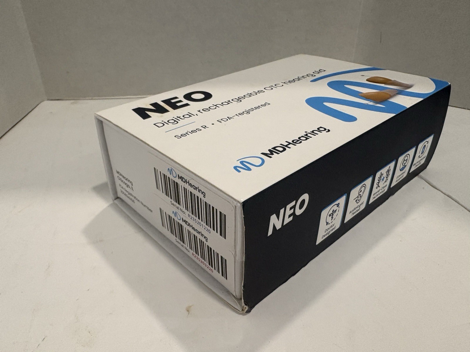 MD Hearing Aids NEO Digital Rechargeable Wireless OTC Hearing Aids & Charger