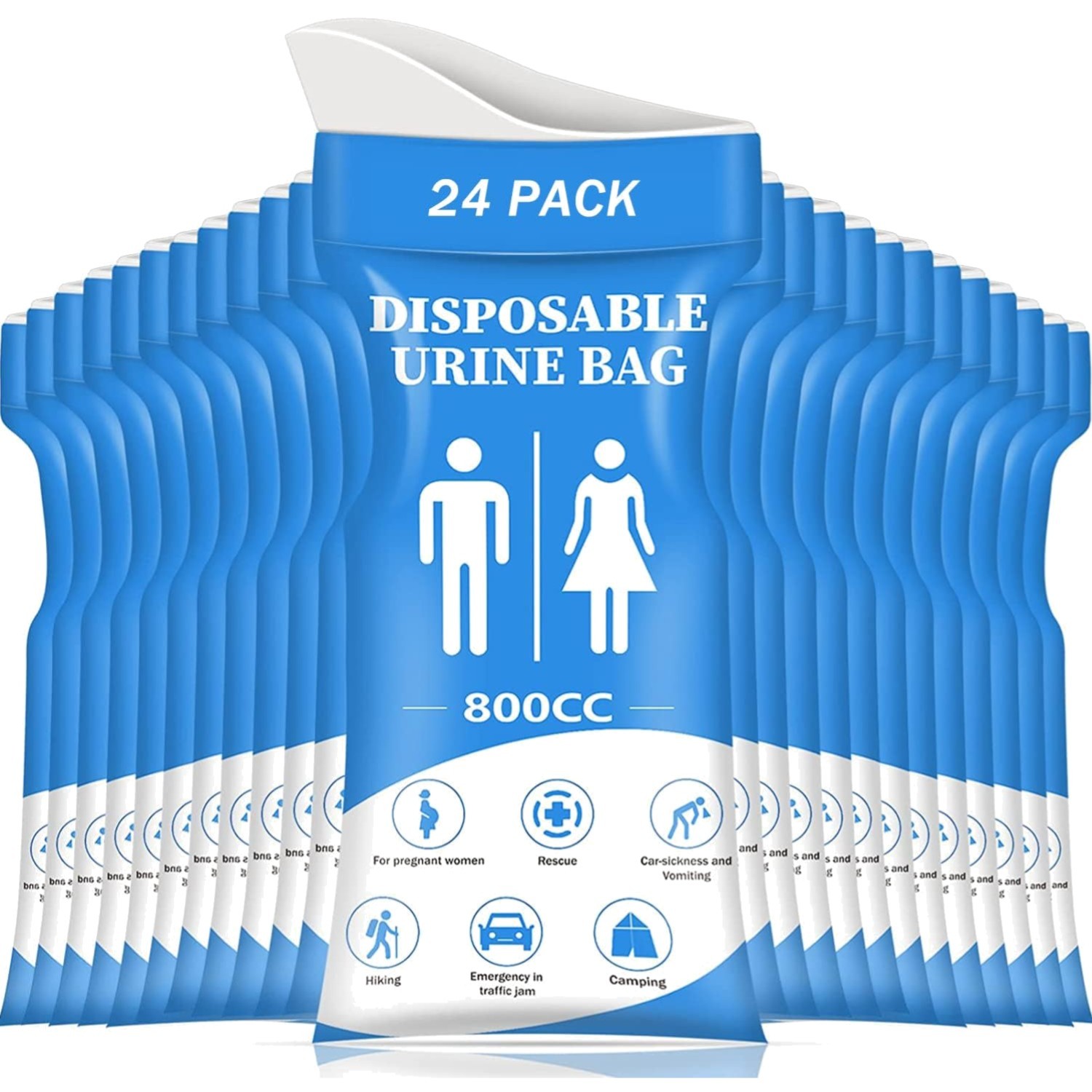 Disposable Urine Bag 800ML Unisex Travel Emergency Portable Medical