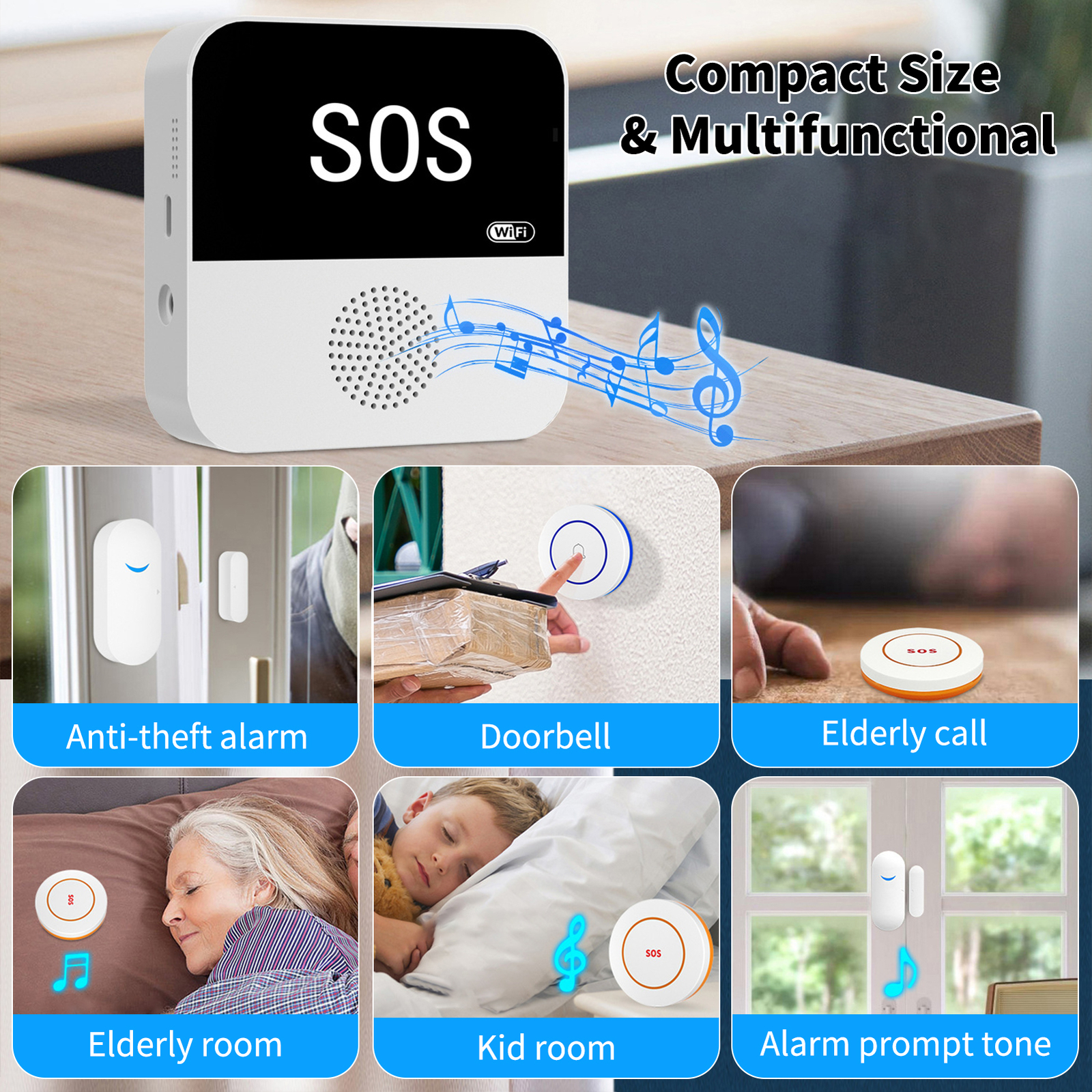 Multifunctional Pager SOS Alert System Fall N3Q5